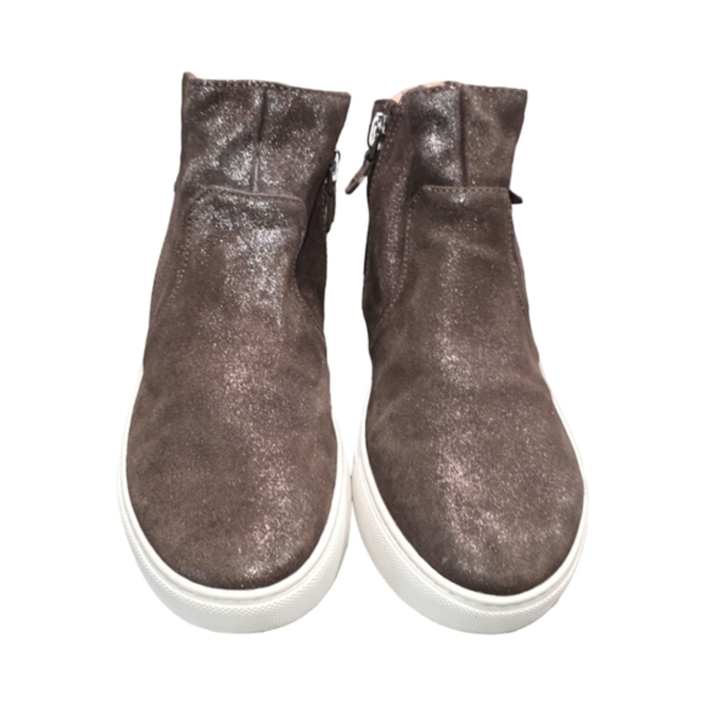 gentle souls Kenneth Cole Carter High-top Leather Metallic Bronze Sneakers 8.5